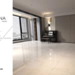 سرامیک پرسلان سوپر نانوپولیش طرح هانا کرم 80×80