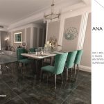 سرامیک پرسلان سوپر نانوپولیش طرح آنا سبز 80×80