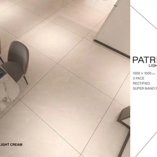 سرامیک پرسلان سوپر نانوپولیش طرح پاتریشیا لایت کرم